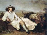 johann tischbein goethe in the campagna Germany oil painting artist